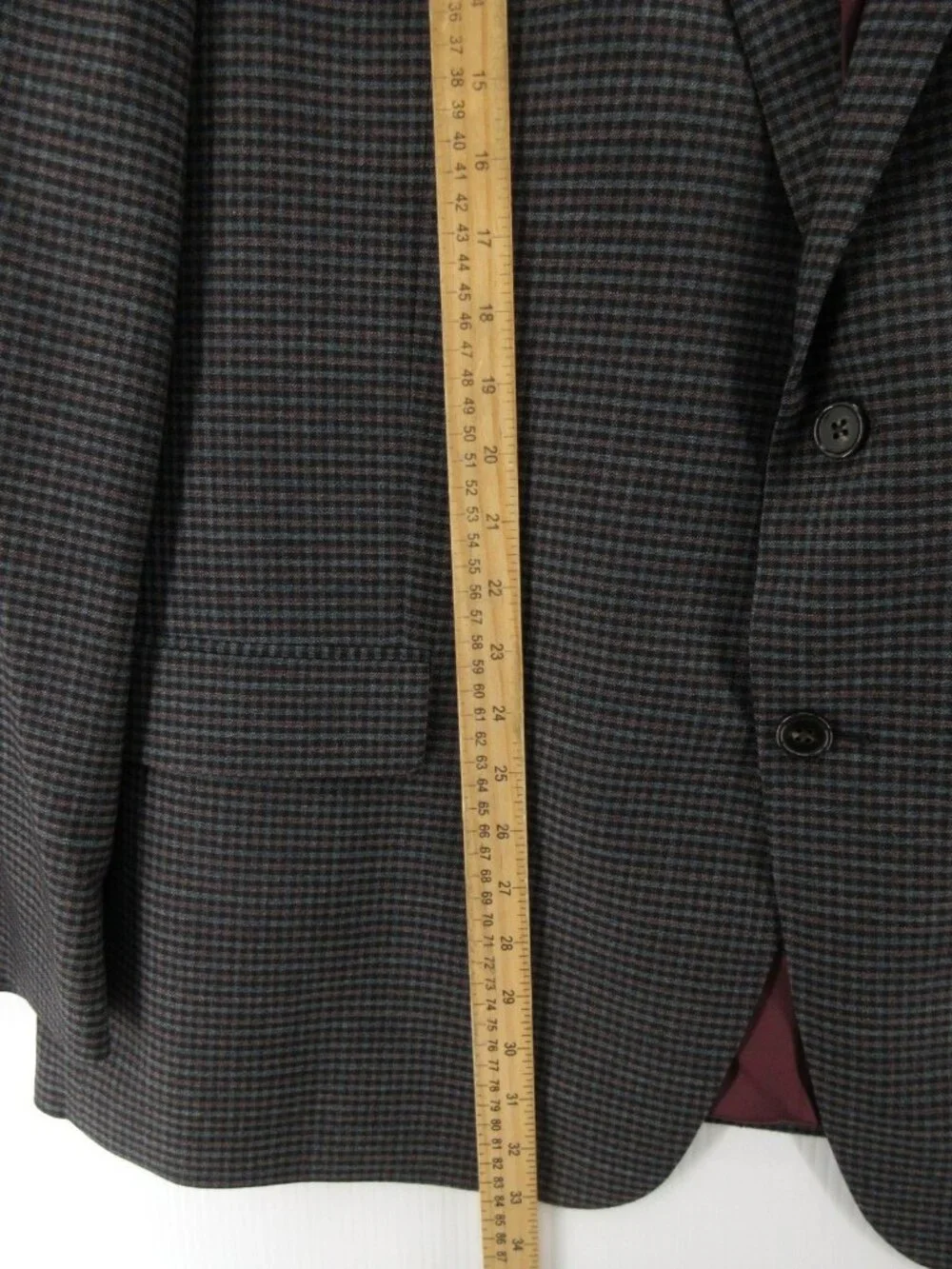 Hart Schaffner Marx Sport Coat 52 Blazer Wool Gingham Check Jacket NEW